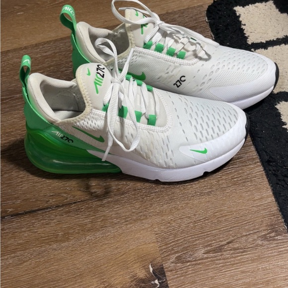 Nike White and Green Athletic Shoes - Picture 1 of 4